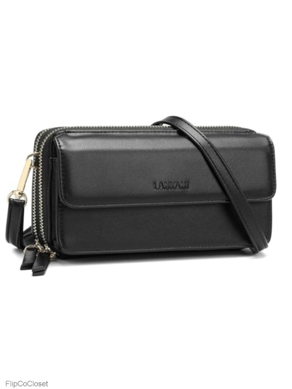 RFID Crossbody Wallet Wristlet Purse with Phone Pocket Vegan Leather Women